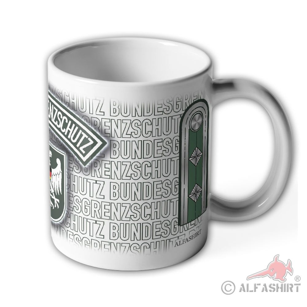 Tasse Hauptwachtmeister BGS Bundesgrenzschutz Wappen Abzeichen Adler #23693
