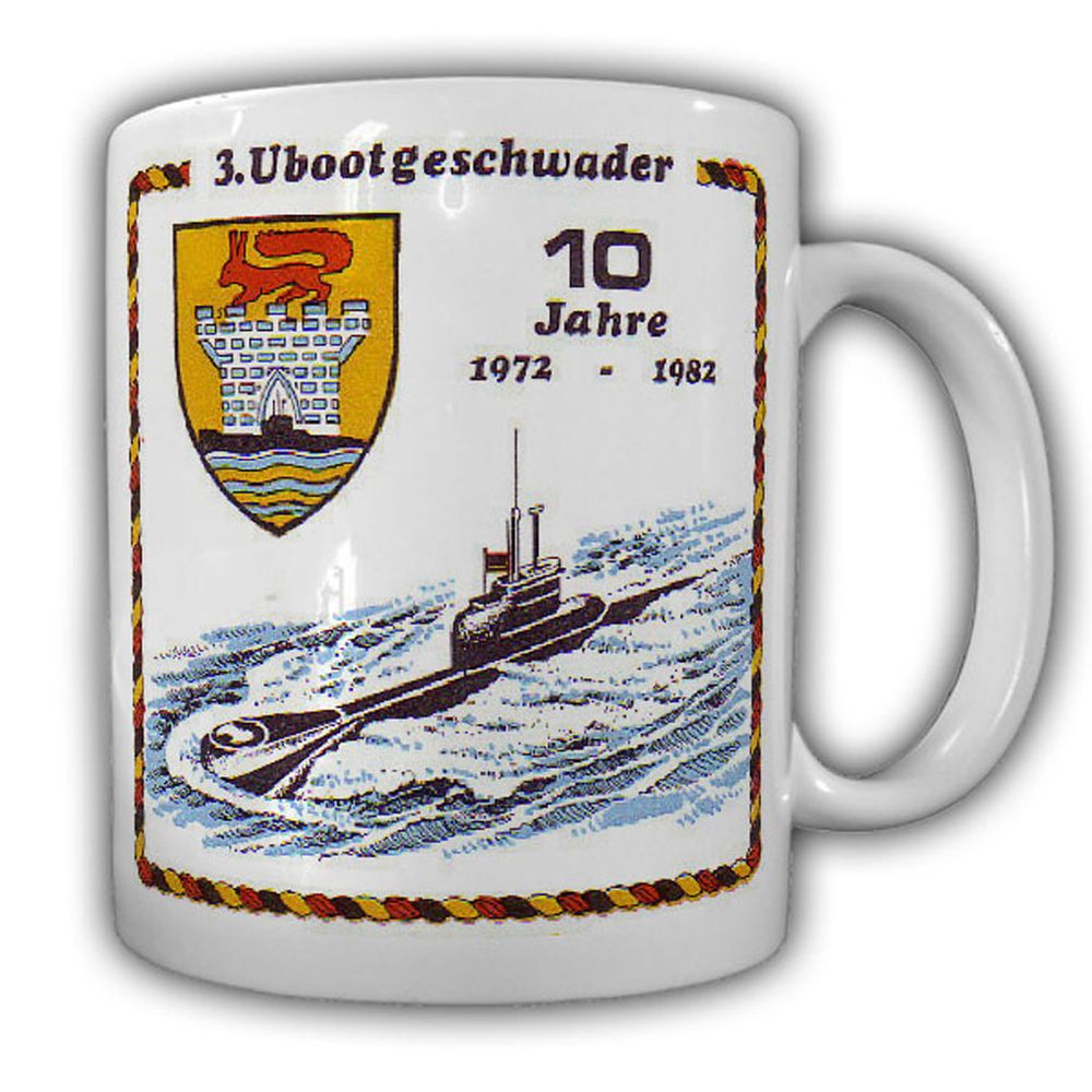 Tasse 3 Ubootegeschwader Bundesmarine Marine Bund U-Boot Jahrestag Kaffee #23850