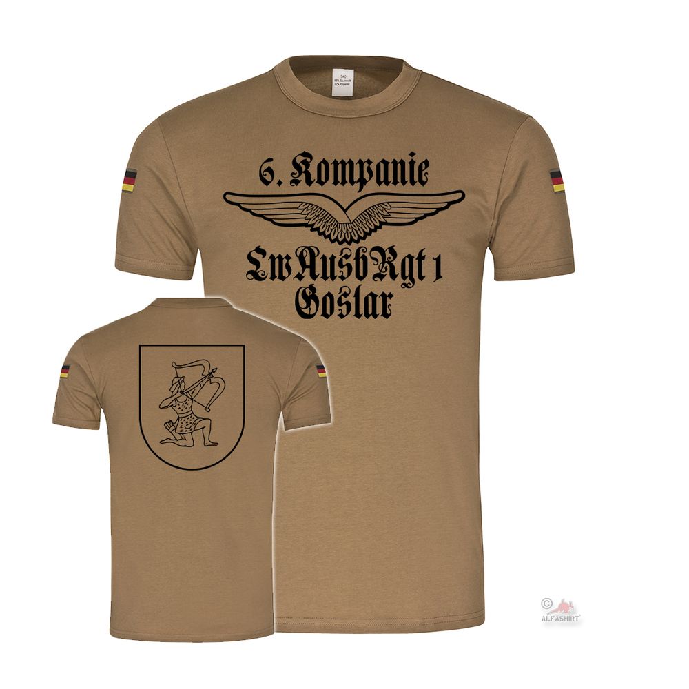 BW Tropen 6 LwAusbRgt 1 Wappen Schwinge Luftwaffe Bundeswehr T-Shirt # 37676