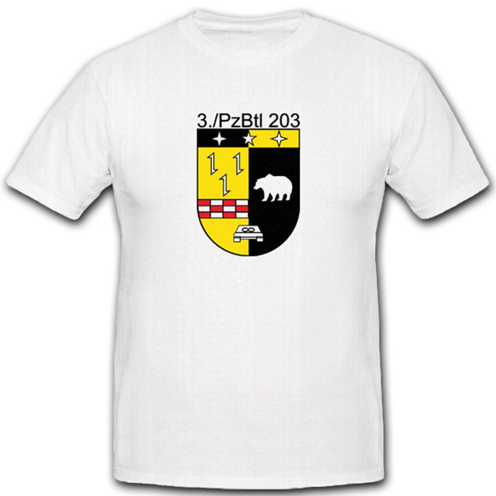 Panzerbataillon 3 Pzbtl 203 Bundeswehr Wappen Abzeichen T Shirt #3824