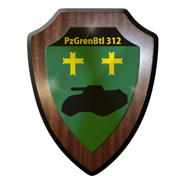 Wappenschild PzGrenBtl 312 Panzer Grenadier Bataillon Grüne Grenadiere #9349 w