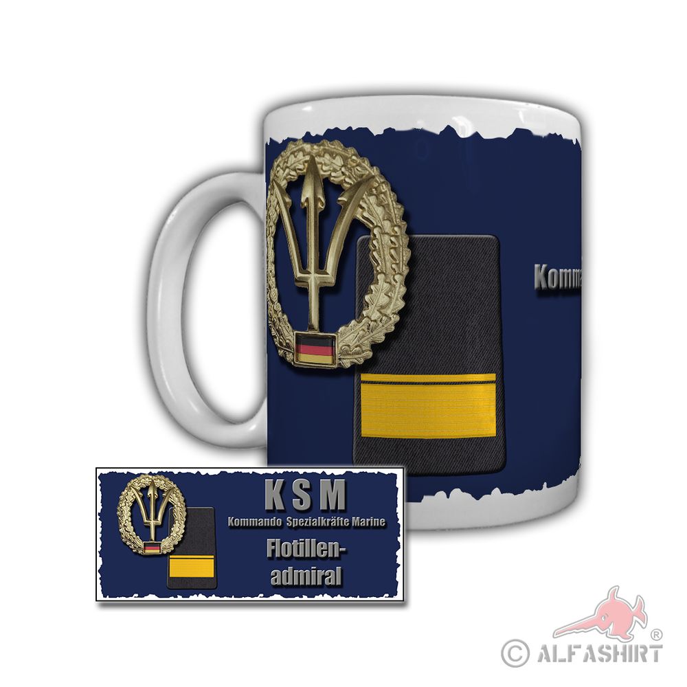 Tasse KSM Flotillenadmiral Marine Frankenthal-Klasse Typ 332 Bundeswehr #29292