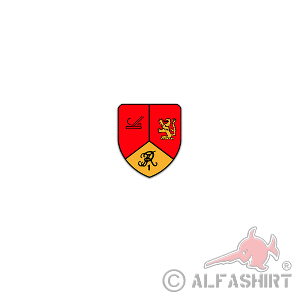 Sticker FlaRgt 1 anti-aircraft regiment tank division BW Army Company 6x7cm A3386