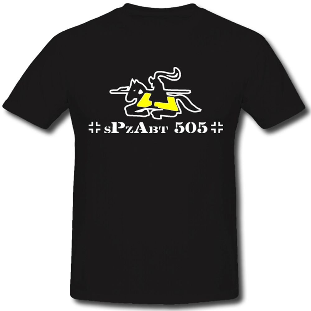 sPzAbt 505 Schwere Panzerabteilung WH Wappen Reiter Tiger Panzer - T Shirt #1290