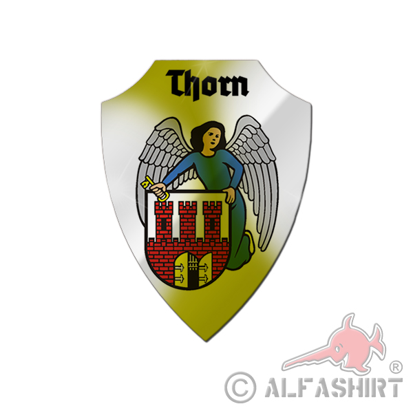 Aluschild Thorn Bromberg Polen Pommern Warschau Wappen Stadtwappen #25920