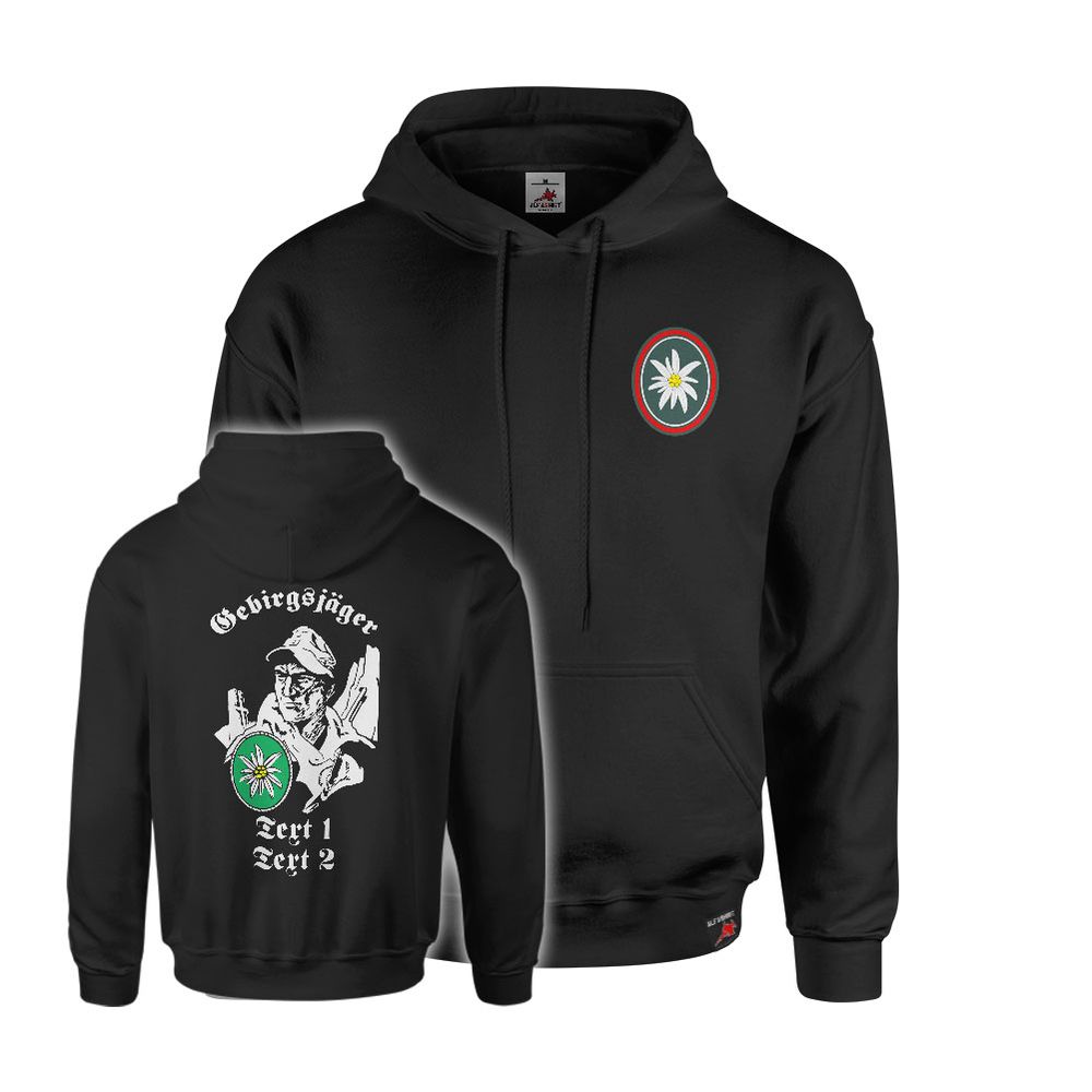 Hoodie Kapuzenpullover Gebirgsjäger Edelweiß GebJg Truppe BW Tradition #46558
