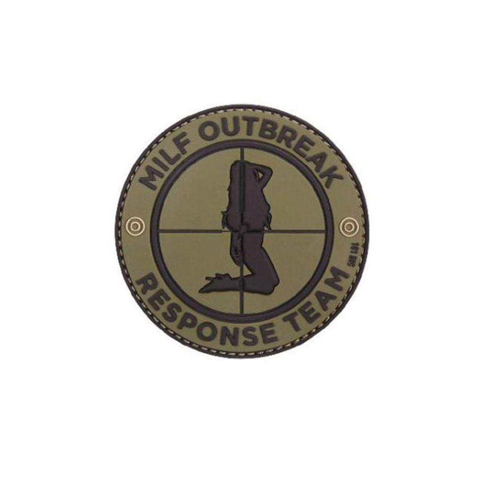 Milf Outbreak Response Team Airsoft Lack Leder Stripper 3D PV Patch 8x8 cm#26752