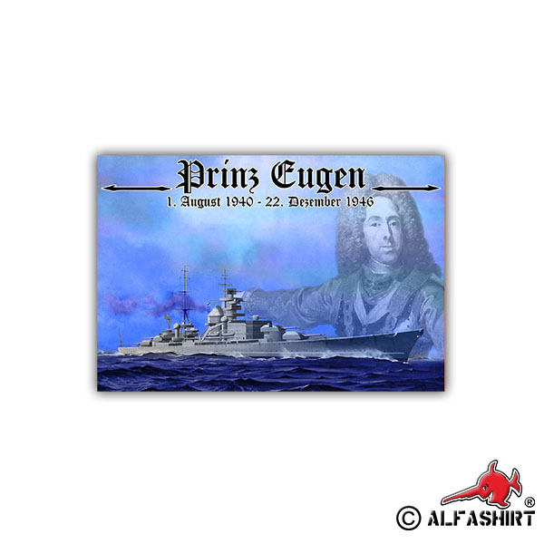 Aufkleber/Sticker Prinz Eugen Schlachtschiff Marine 6x10cm A966