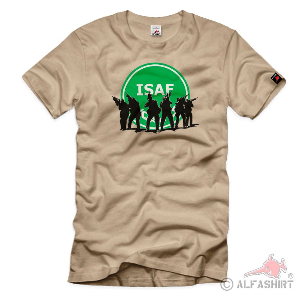 Isaf Soldiers German Armed Forces Silouette Badge ISAF in Action - T Shirt #2769