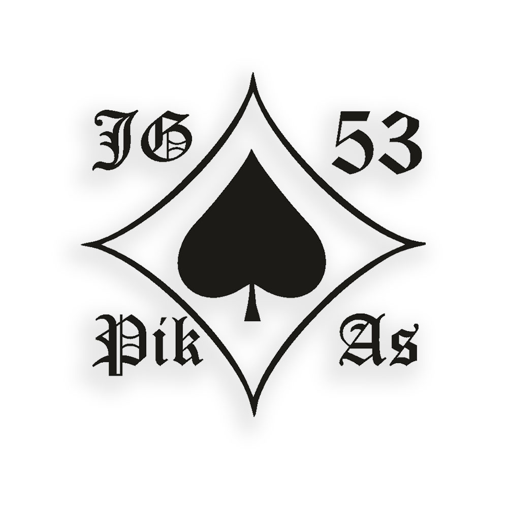 JG53 Pik-Ass Aufkleber Sticker 25x25 cm #A1892