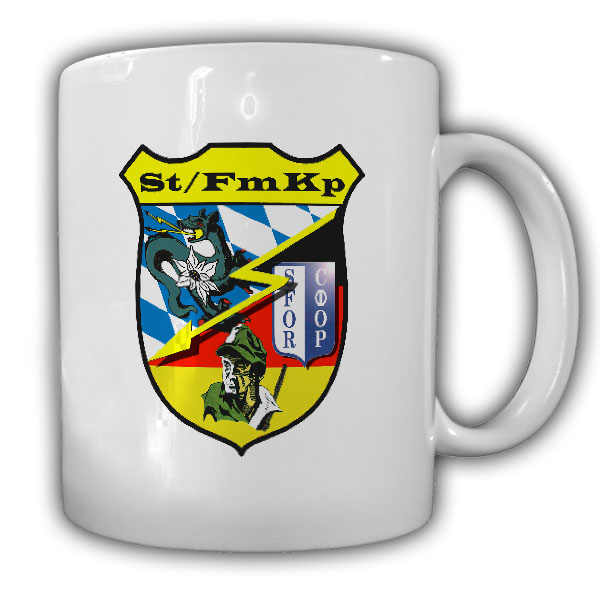 Tasse St-FmKp Bosnien Einsatz 1999 Bundeswehr Wappen Abzeichen Balkan #22228