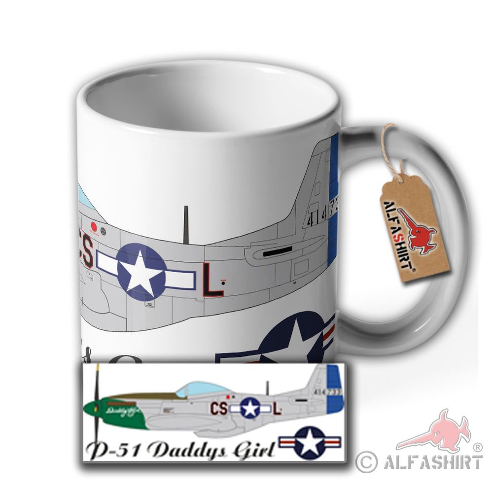 Tasse North American P51D Daddy's Girl Mustang Jagdflugzeug USAAF #30761