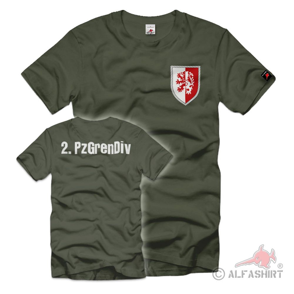 2 PzGrenDiv Bundeswehr Liège Barracks Kassel Bw T-Shirt # 39215