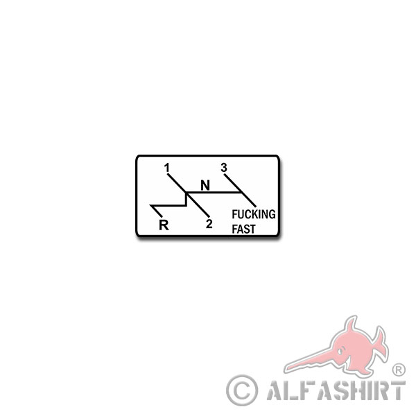 Fucking Fast Aufkleber Sticker Schaltung Getriebe Oldtimer Fahrer 12x7cm#A4171