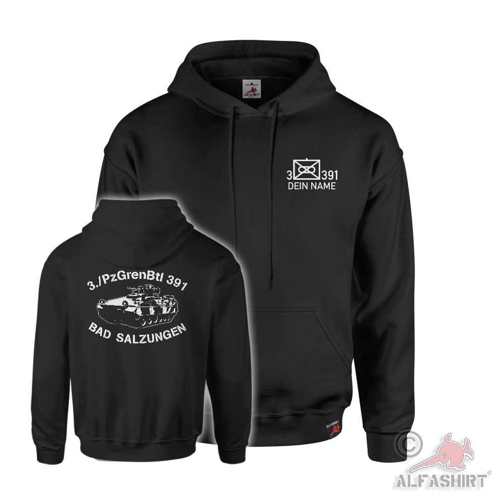 Hoodie 3 Company PzGrenBtl Panzergrenadierbataillon 391 Bad Salzungen #45401