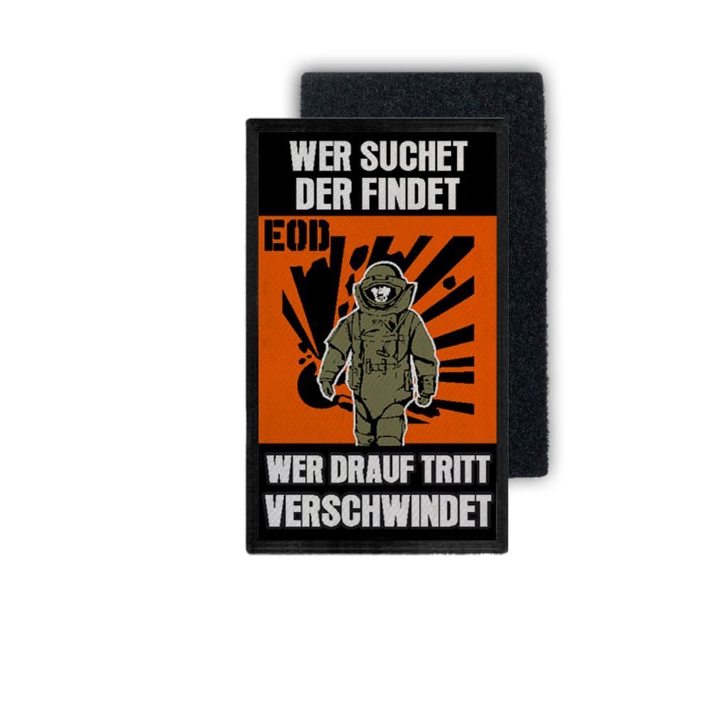 Patch7,5x4,5 EOD Fun Kampfmittel-Räumer Wer sucher der findet Bodenfund #34622