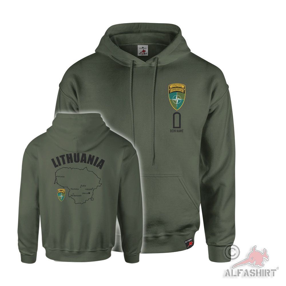Hoodie Hooded Sweater Lithuania Lithuania Silhouette NATO eFP #45514