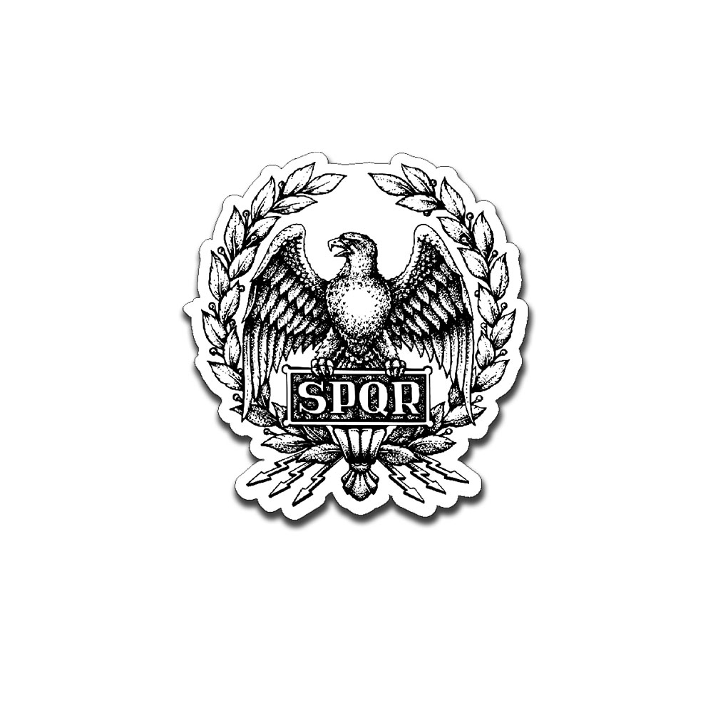 Aquila SPQR Pazzi Questi Symbol 9x7cm Römer Sport Römisches Römischen Reiches A5348
