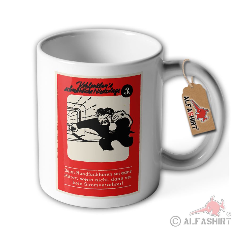 Tasse Kohlenklau Bild 3 geht um ! Fasst Ihn ! Warnung vor Dieb ! #40420