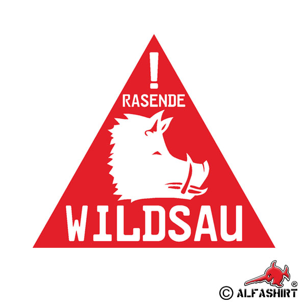 Aufkleber/Sticker Rasende Wildsau Jäger Jagdschutz Revier Wild 15x13cm #A556