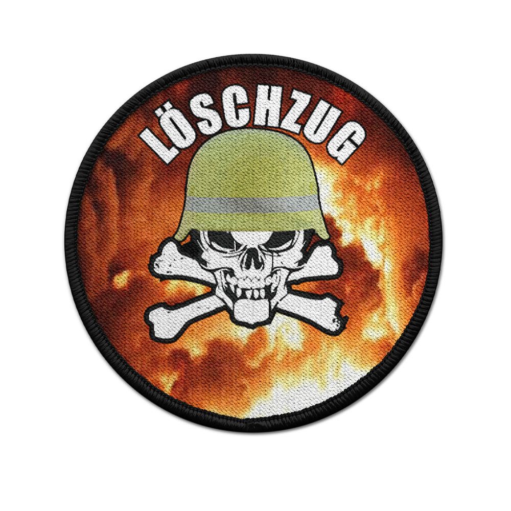 Patch Firefighter Fire Department Patch Helmet Moral Skull Fire #21389