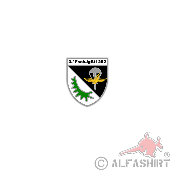 Sticker 3 FschJgBtl 252 Paratrooper Battalion FschJg BW Army 6x7cm A3388