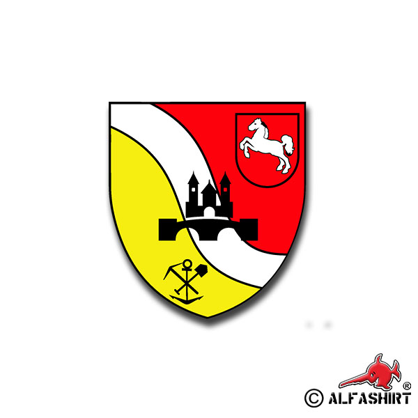 Aufkleber/Sticker PiBtl 902 Panzer Bataillon Pionier Holzminden BW 7x7cm A1400