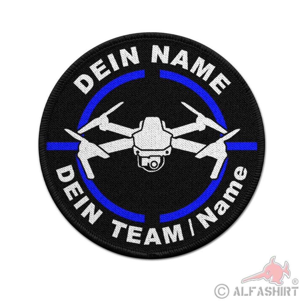 Patch 7,5cm personalisiert Drohne Drone Team Dein Name Pilot #42950