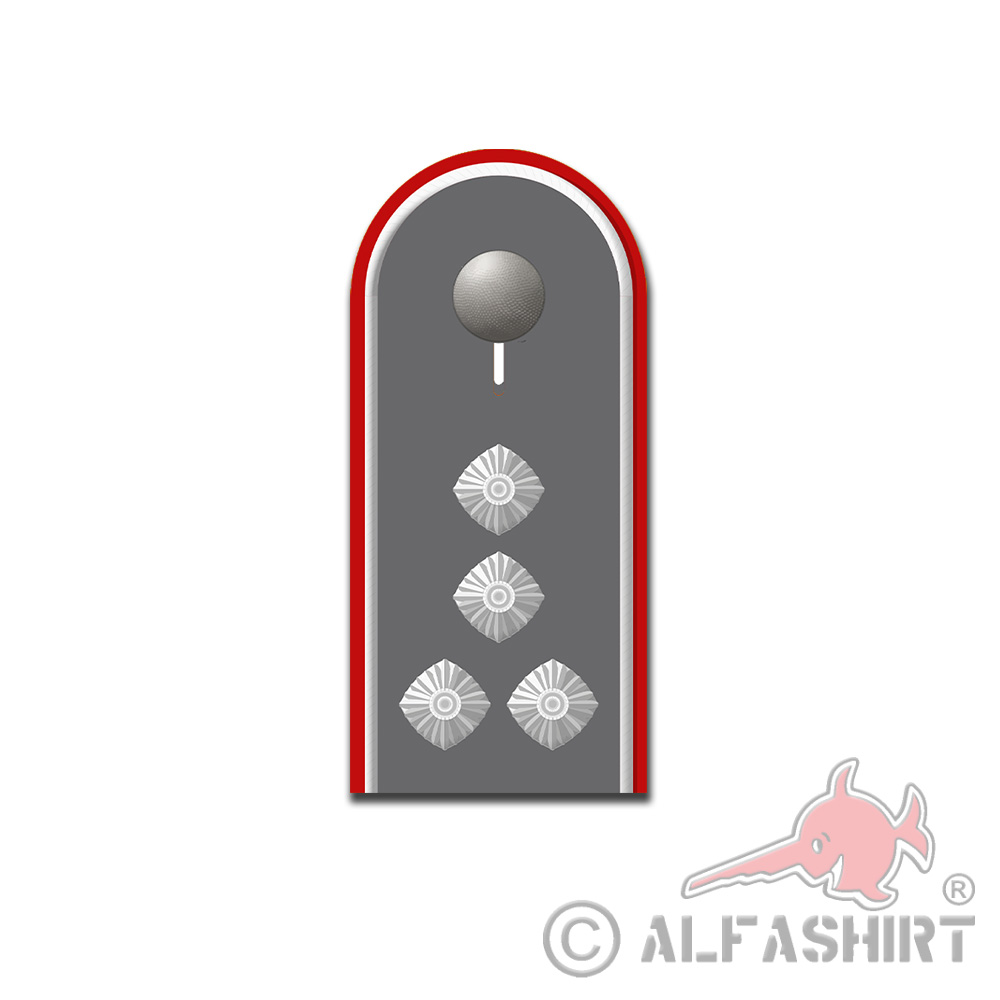 Aufkleber Stabshauptmann Schulterklappe Bundeswehr Dienstgrad Rang 10x4cm#A5428