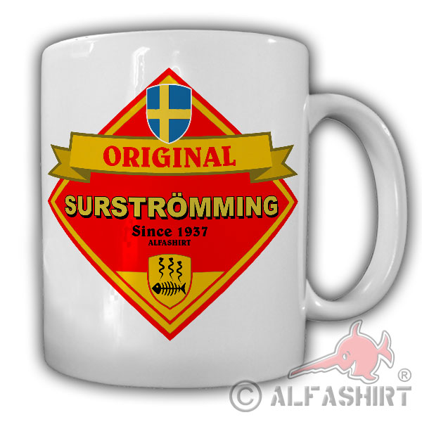 Tasse Surströmming Fisch Schweden saurer Hering faulig stinkend challange #25788