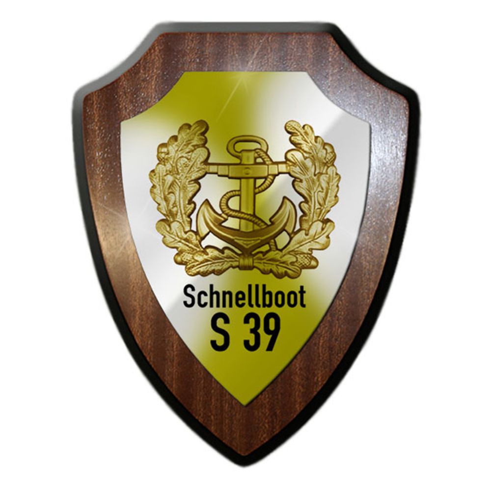Heraldic shield / Wall Shield Speedboat S39 Bundeswehr Marine Sable Class # 14368