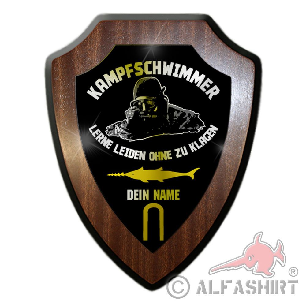 Wappenschild  Kampfschwimmer Personalisiert Dienstgrad + Name Wappen #35666