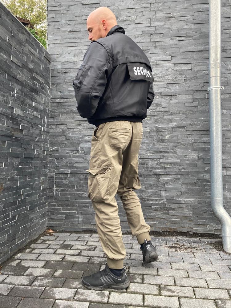 Security Jacke Sicherheitsdienst Türsteher Wachdienst Objektschutz Hundeführer Schnittfest #35722