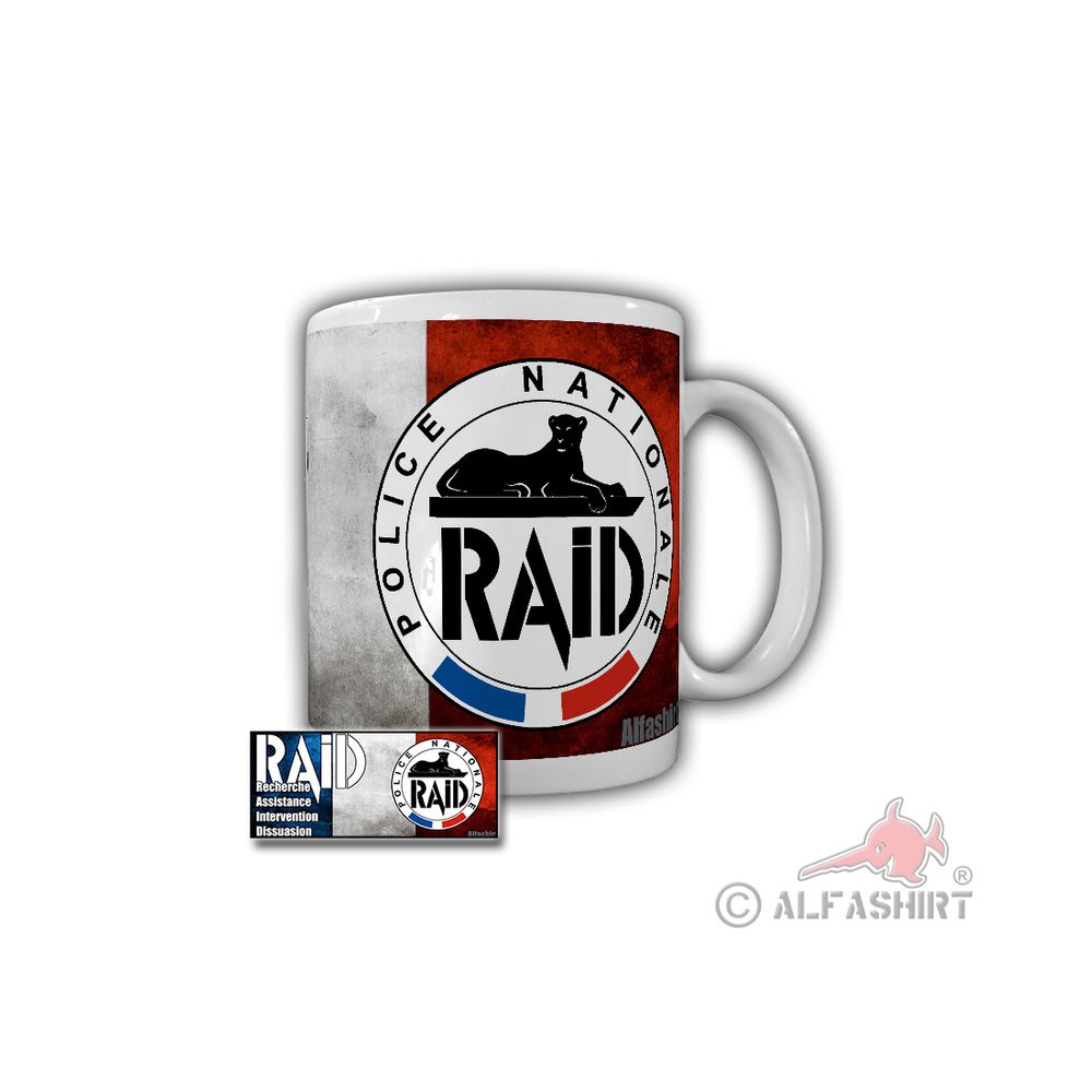 Raid Frankreich Police nationale Spezialeinheit Police - Tasse #26628