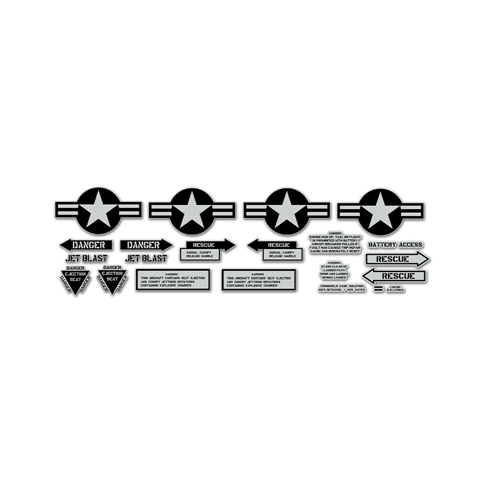 Sticker Decal Set F15 Eagle Fighter Jet USAF Air Force Modern-Combat #A7082