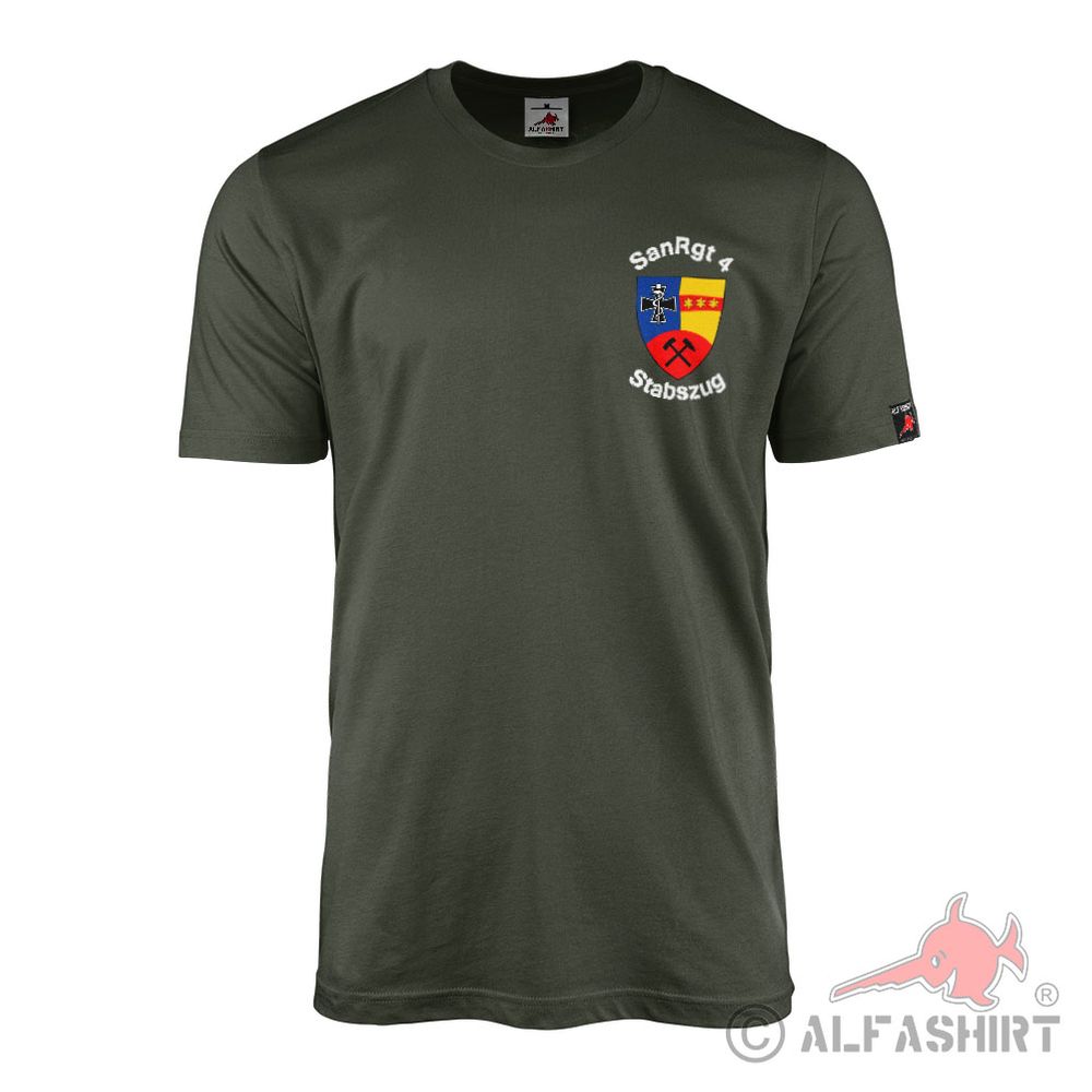 T-Shirt SanRgt 4 Sanitäter Regiment Truppe Sanitätsdienst Stab Zug #41721