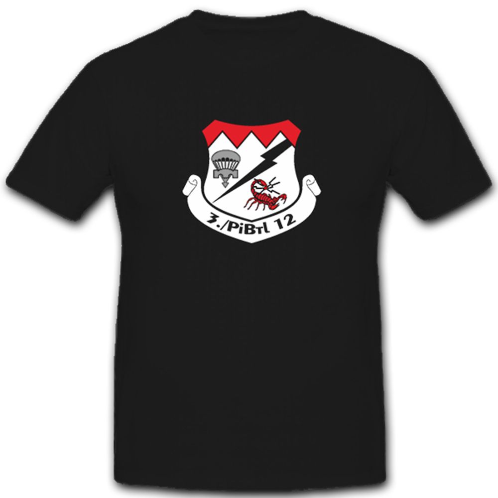 3.PiBtl12 Pionierbataillon Pionier Soldat Bundeswehr BW Wappen - T Shirt #5087