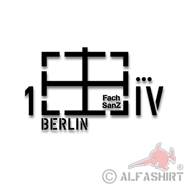 Tray SanZ Berlin Tactical Mark Bundeswehr Sanitätszentrum 20x12cm # A4501