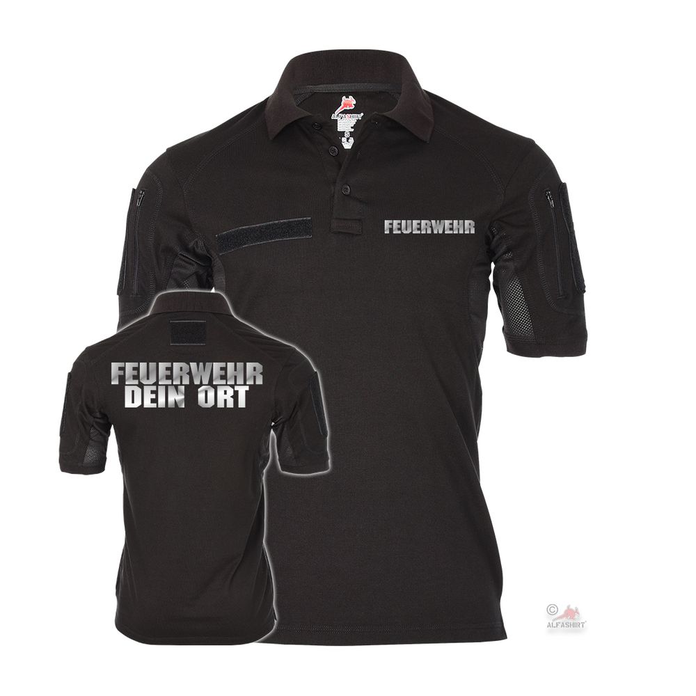 Tactical Polo Shirt Firefighting Your Place REFLECTING Personalized Insert # 32110