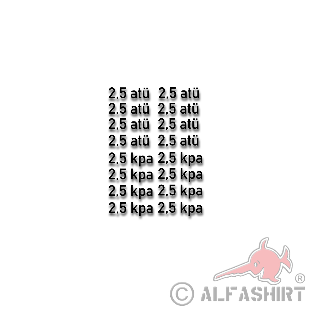 Sticker tire pressure 16 x 5x1,5cm BW fender vintage car # A4793