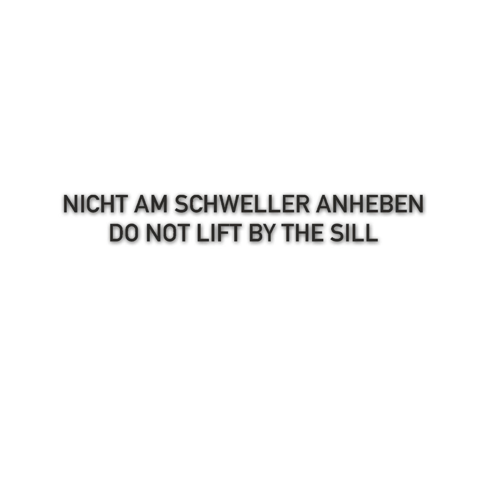 Nicht am Schweller anheben Wagenheber Werkstatt Reifen Winter 15x2cm #A5533