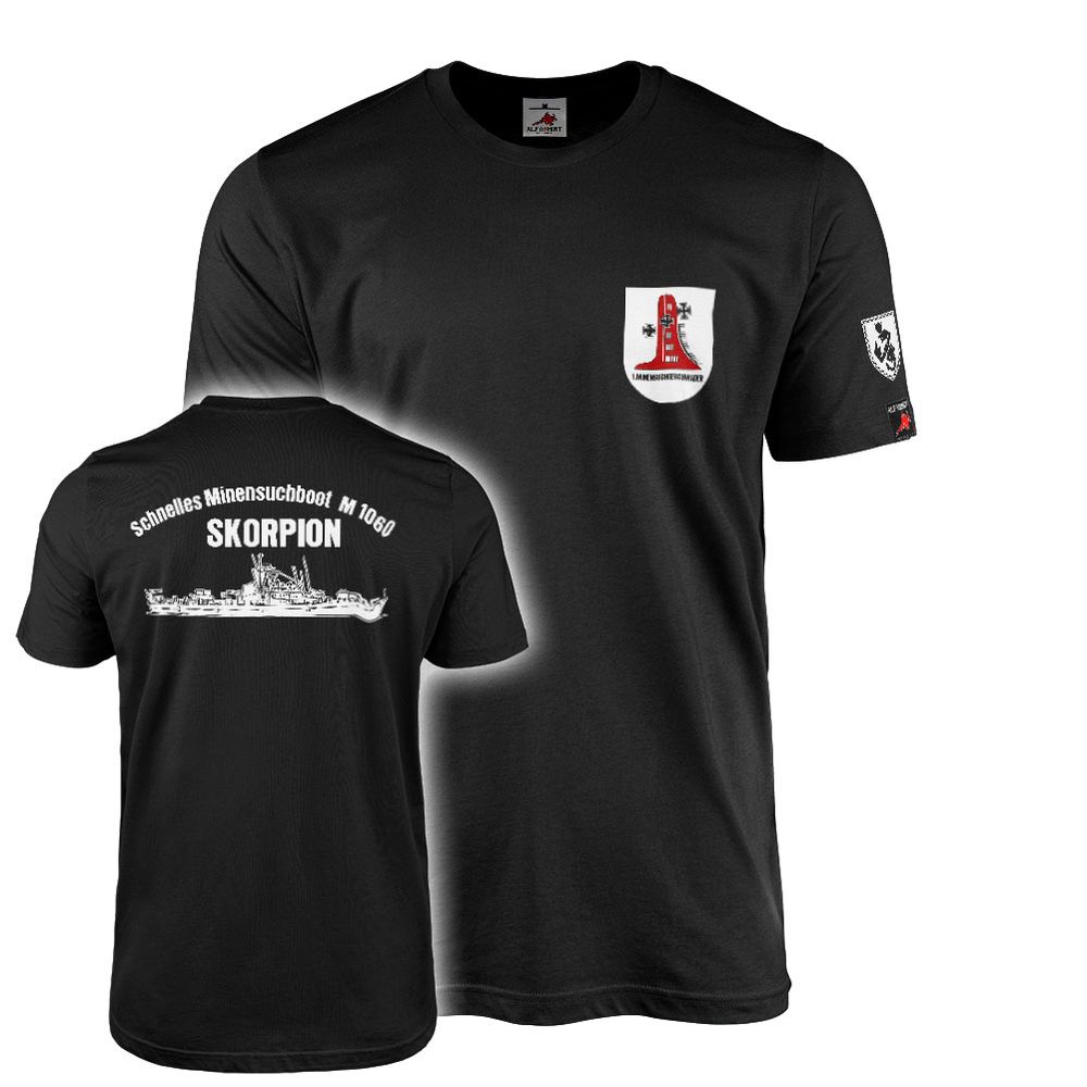 SM-Boot Skorpion M1060 Minensuchboot 1 Minensuchgeschwader T Shirt #23808