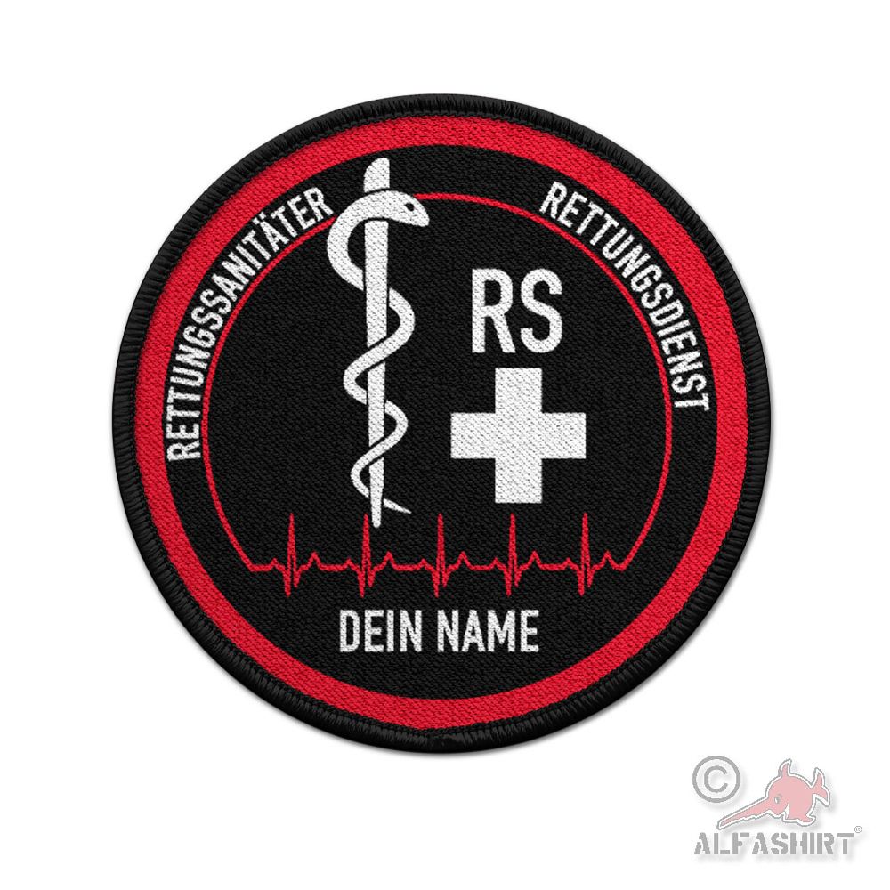 Patch Rettungssanitäter RS Rettungsdienst RD Kreuz Äskulap QRS #45629