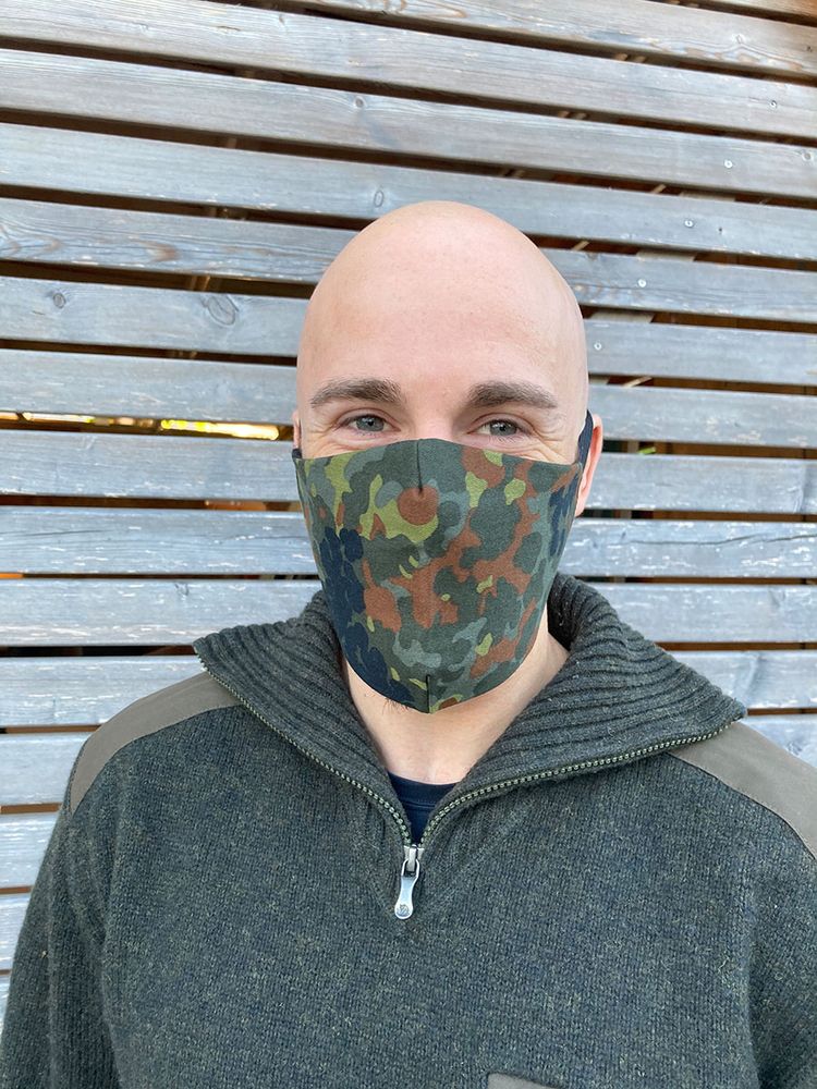 Bundeswehr-Flecktarn-Mundmaske Militär Tarnung Camouflage Survival #35545