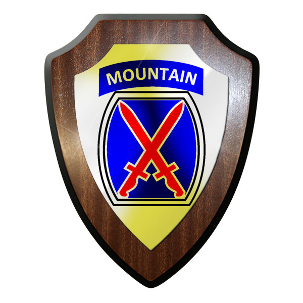 Coat of Arms / Wall Shield - 10th Mountain Division SSI 10 US #9682