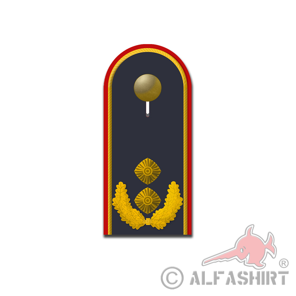 Aufkleber Generalmajor Schulterklappe Bundeswehr Dienstgrad Rang 10x4cm #A5433