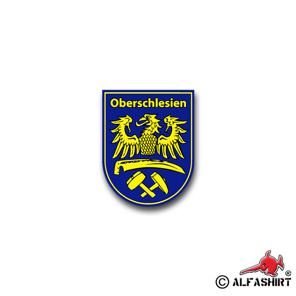 Aufkleber/Sticker Oberschlesien Schlesien Polen Adler Heimat Sense 7x6cm A1321