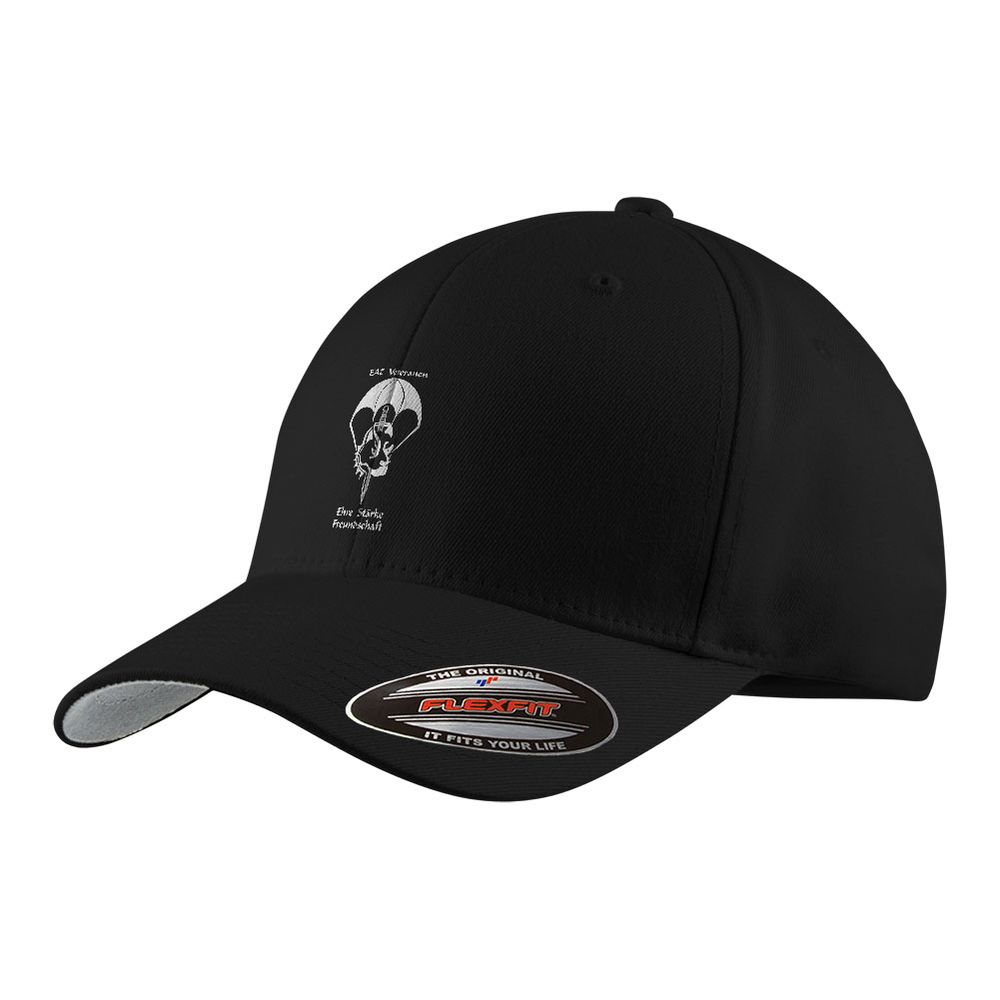 Flexfit Kappe schwarz Veteranen Fallschirmjäger #K01737