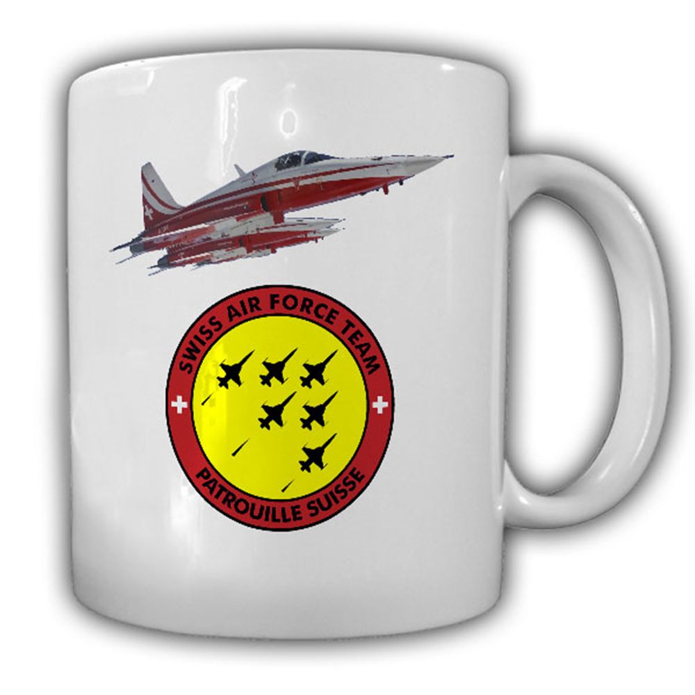 Patrouille Suisse Swiss Air Force Team F5 Tiger Wappen Flugzeug Tasse#14611