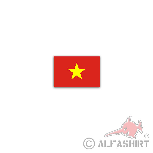 Aufkleber/Sticker Vietnam Flagge Sozialistische Republik Hanoi 11x7cm A3029